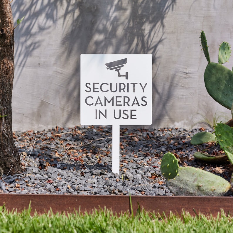 Home Yard Security - Security Camera Yard Sign - Modern