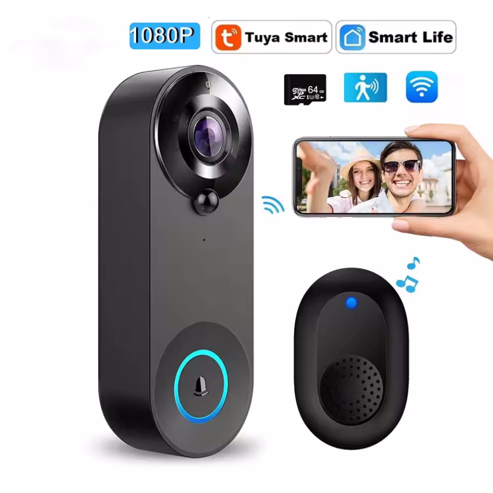Home Security Diy - Tuya 1080P Wireless WIFI Doorbell Video