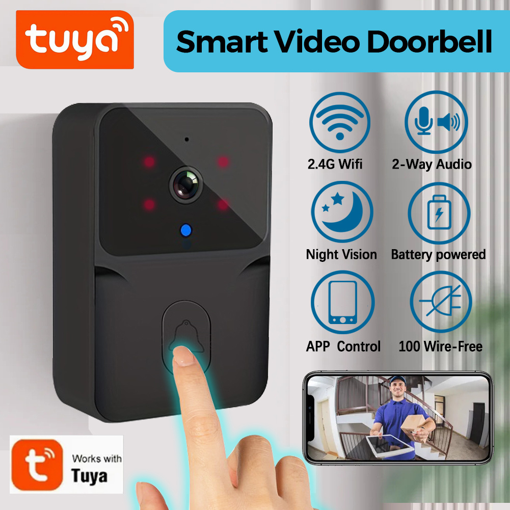 Home Security Diy - Tuya Wireless Smart Video Doorbell, 2.4G