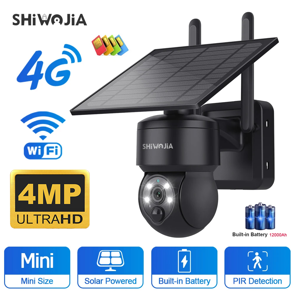 SHIWOJIA WIFI Wireless PTZ Sol - Home Security Cameras Wireless review and price