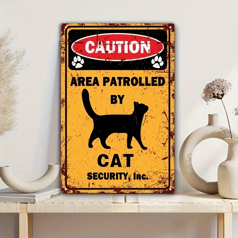 Vintage Metal Tin Sign Caution - Home Yard Security review and price
