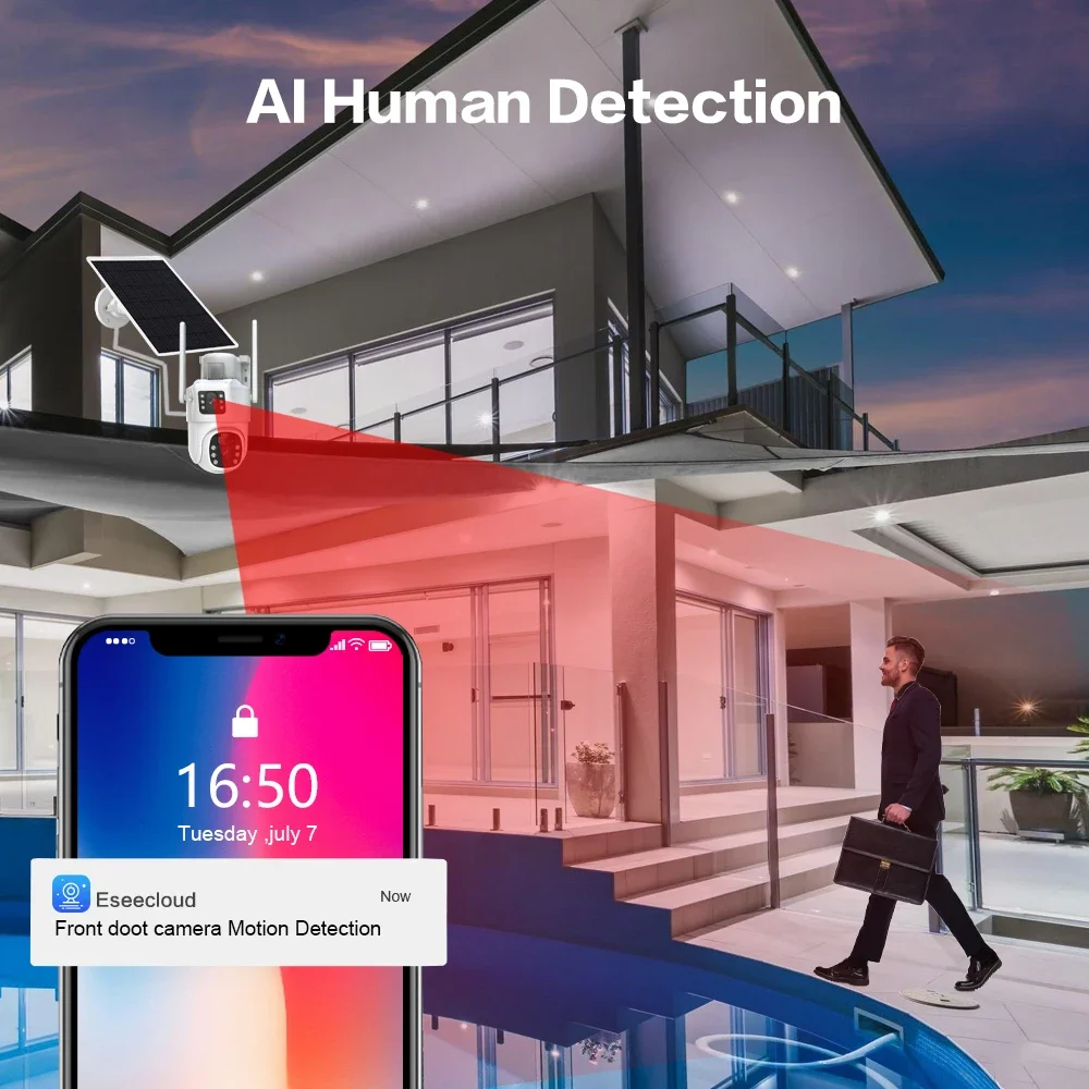 4K 8MP Dual Lens Wifi Solar CC - Home Security Wifi Camera review and price