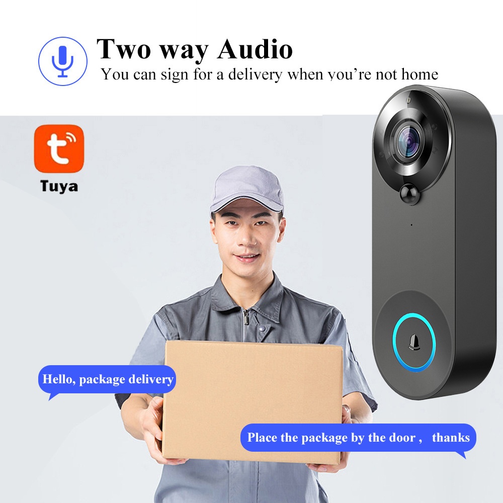 Tuya 1080P Wireless WIFI Doorb - Home Security Diy review and price