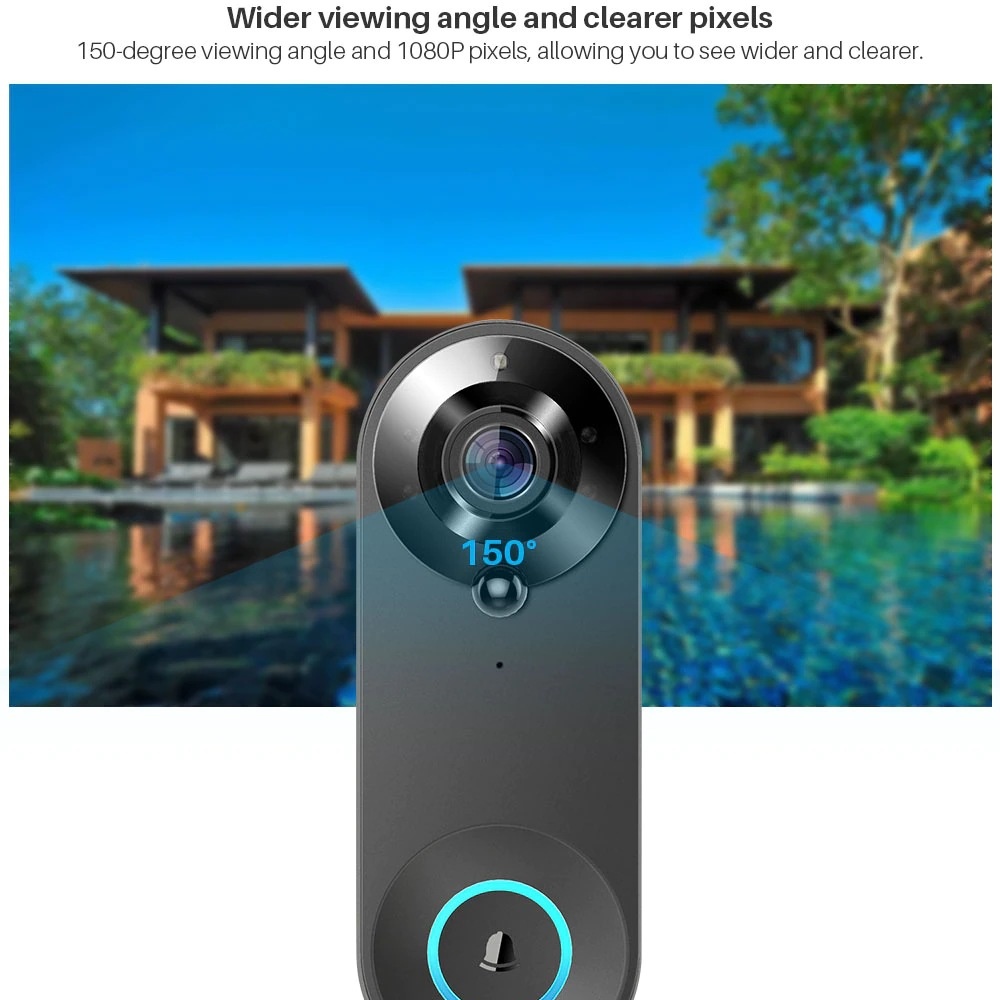 Tuya 1080P Wireless WIFI Doorb - Home Security Diy review and price