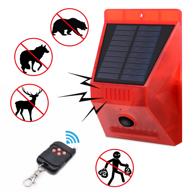 Solar Alarm Lamp Remote Contro - Home Yard Security review and price