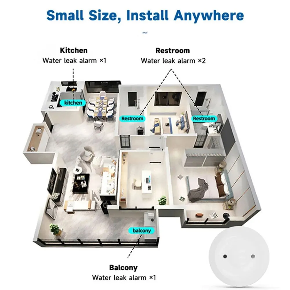 Zigbee3.0 Smart Water Leak Sen - Home Security Alexa review and price