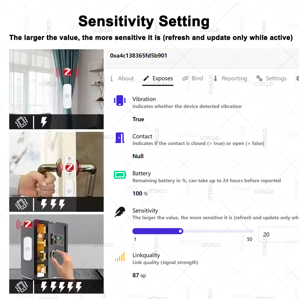 Smart ZigBee 3.0 Vibration Sen - Home Security Gadgets review and price
