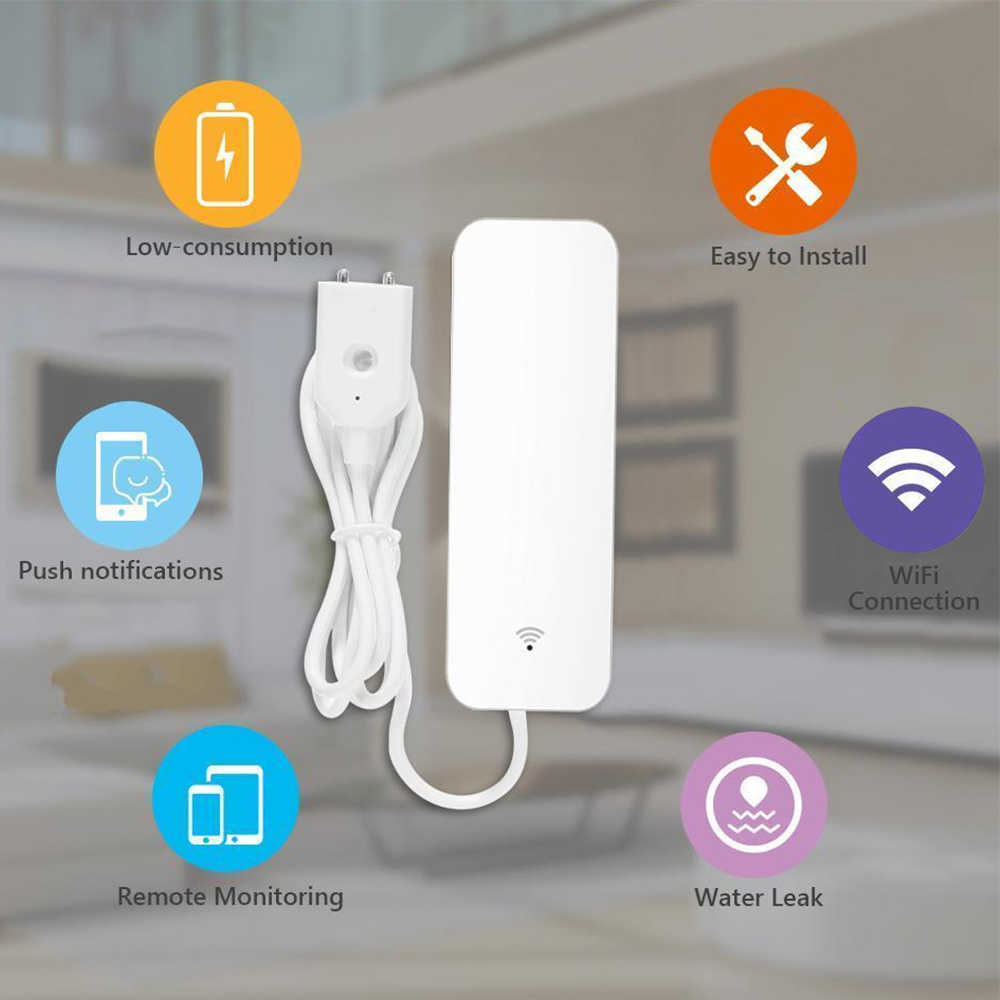 Tuya WiFi Water Leak Sensor, W - Home Security Gadgets review and price