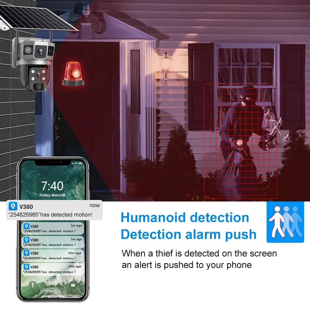 V380 4K 3 Screens 4G Camera So - Home Security Diy review and price