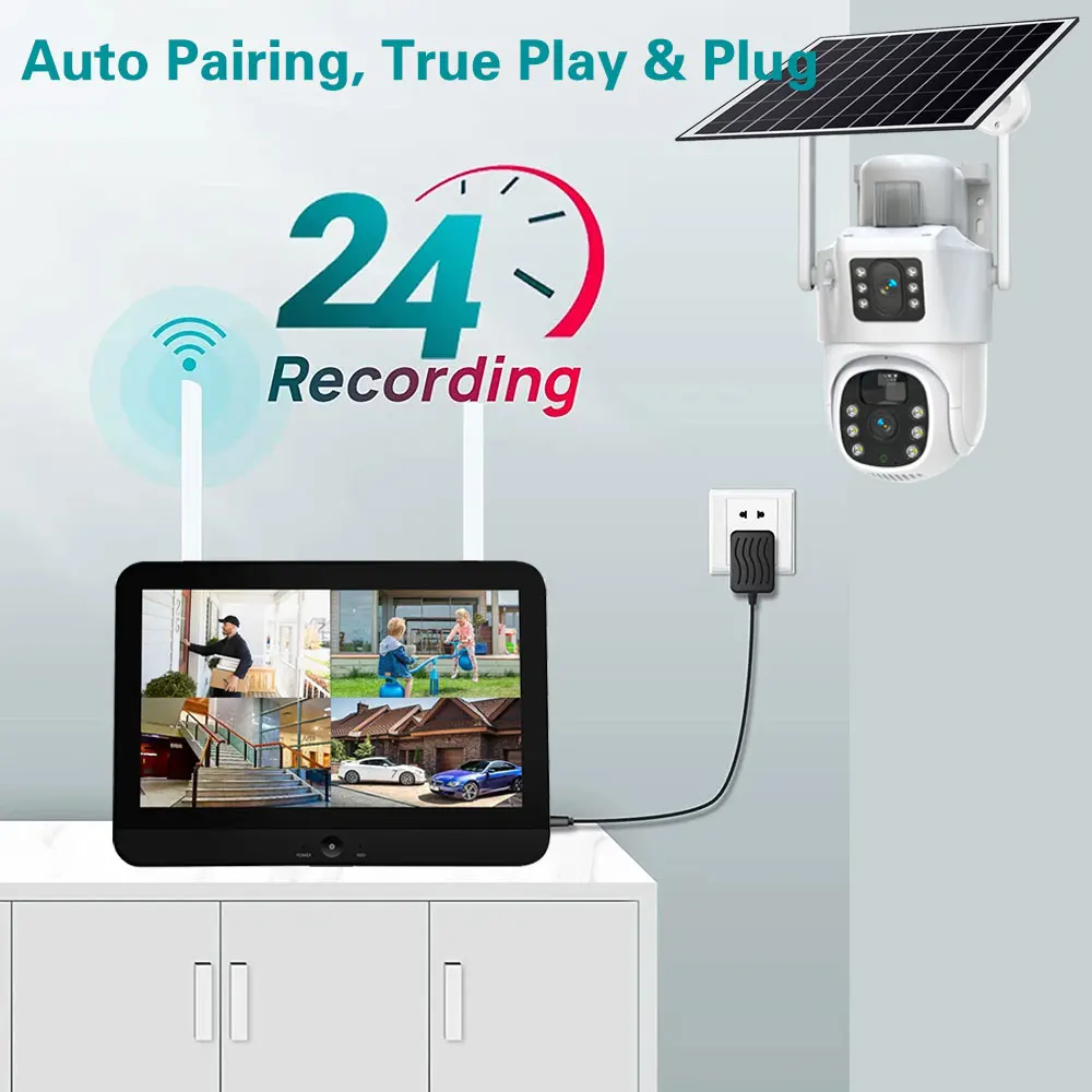 10CH Wireless NVR 4k 8mp Dual  - Home Security Wifi Camera review and price