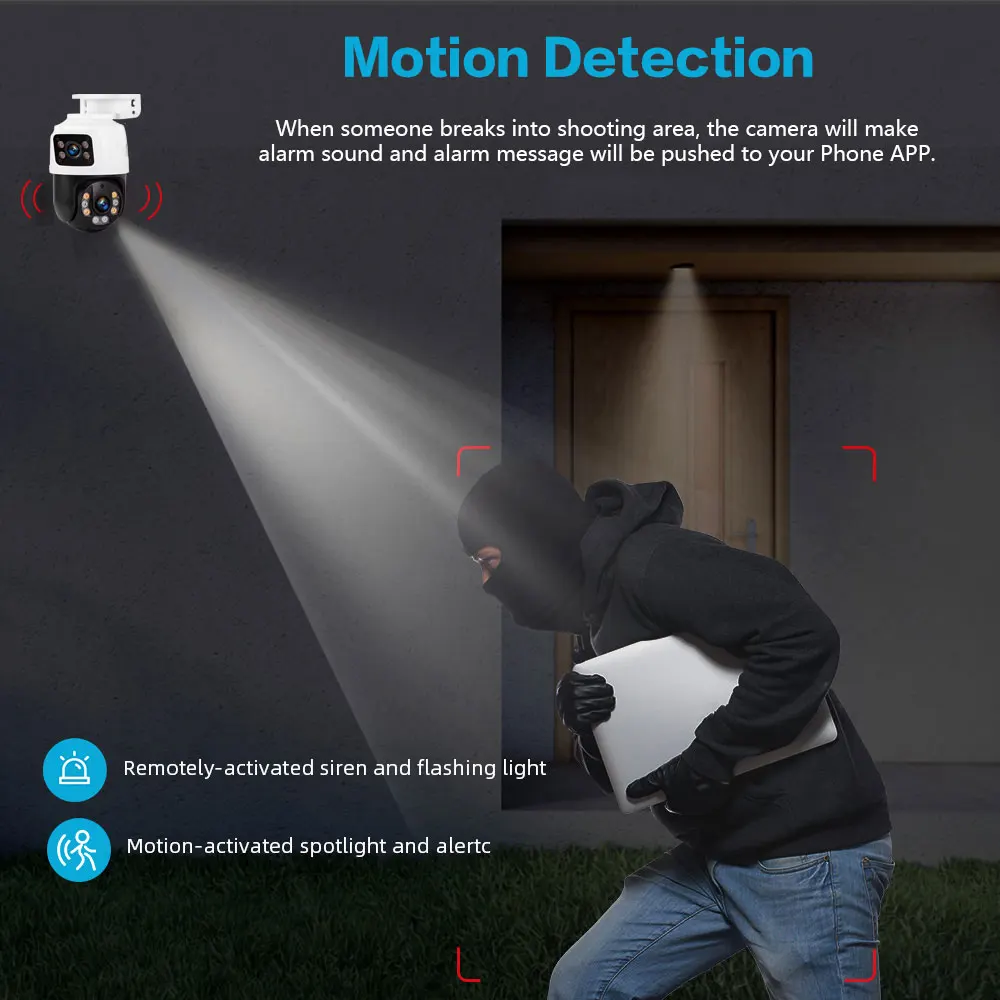 Outdoor 8MP POE PTZ Security C - Home Yard Security review and price