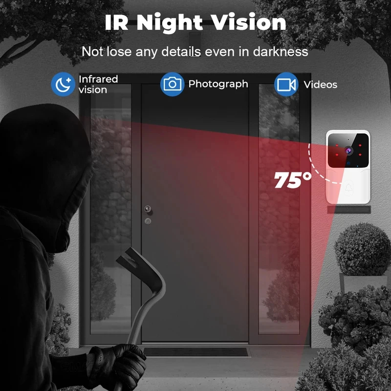 Smart Home WiFi Video Doorbell - Home Security Diy review and price