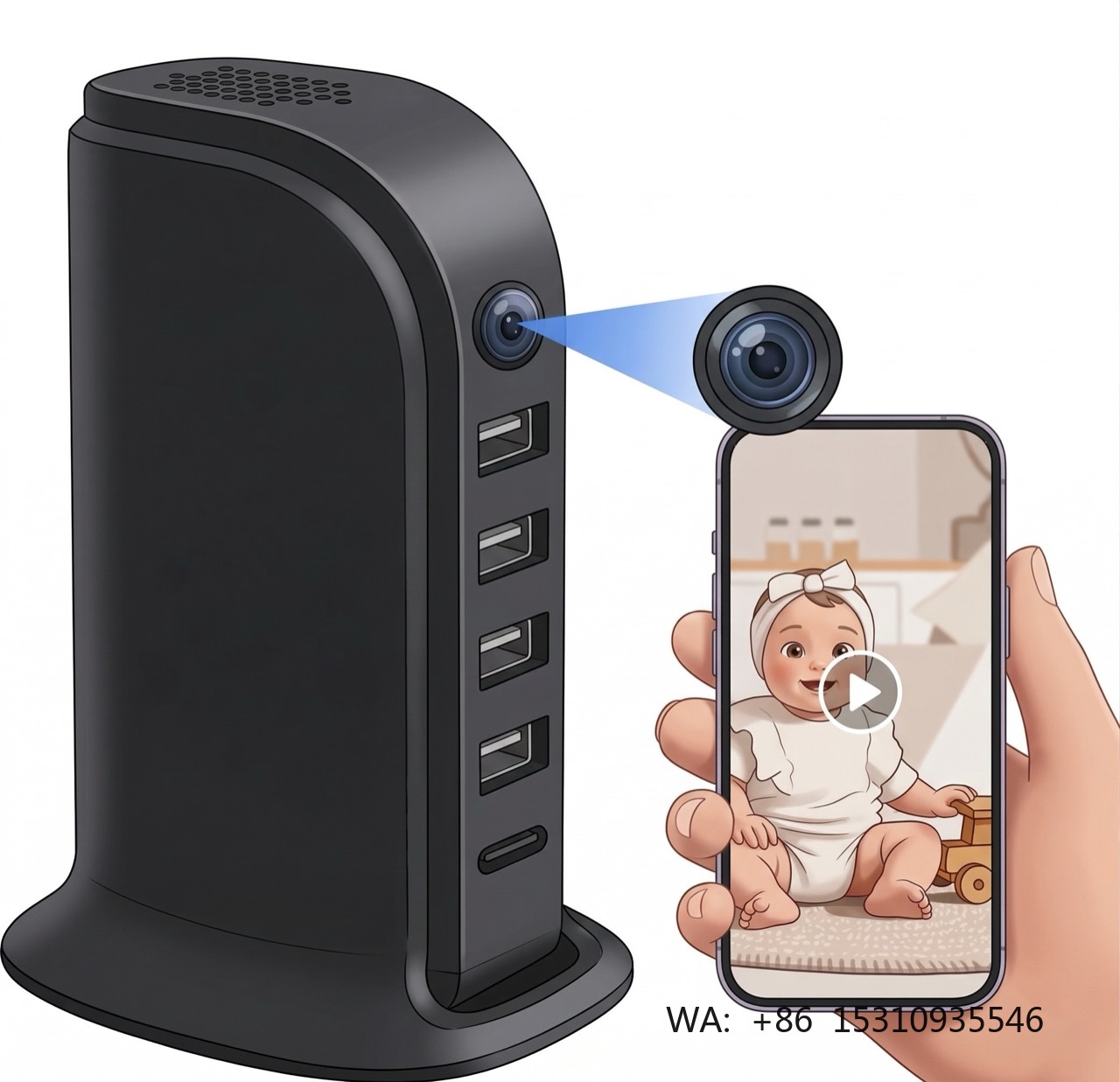 Compact Wi-Fi Security Camera  - Home Security Wifi Camera review and price