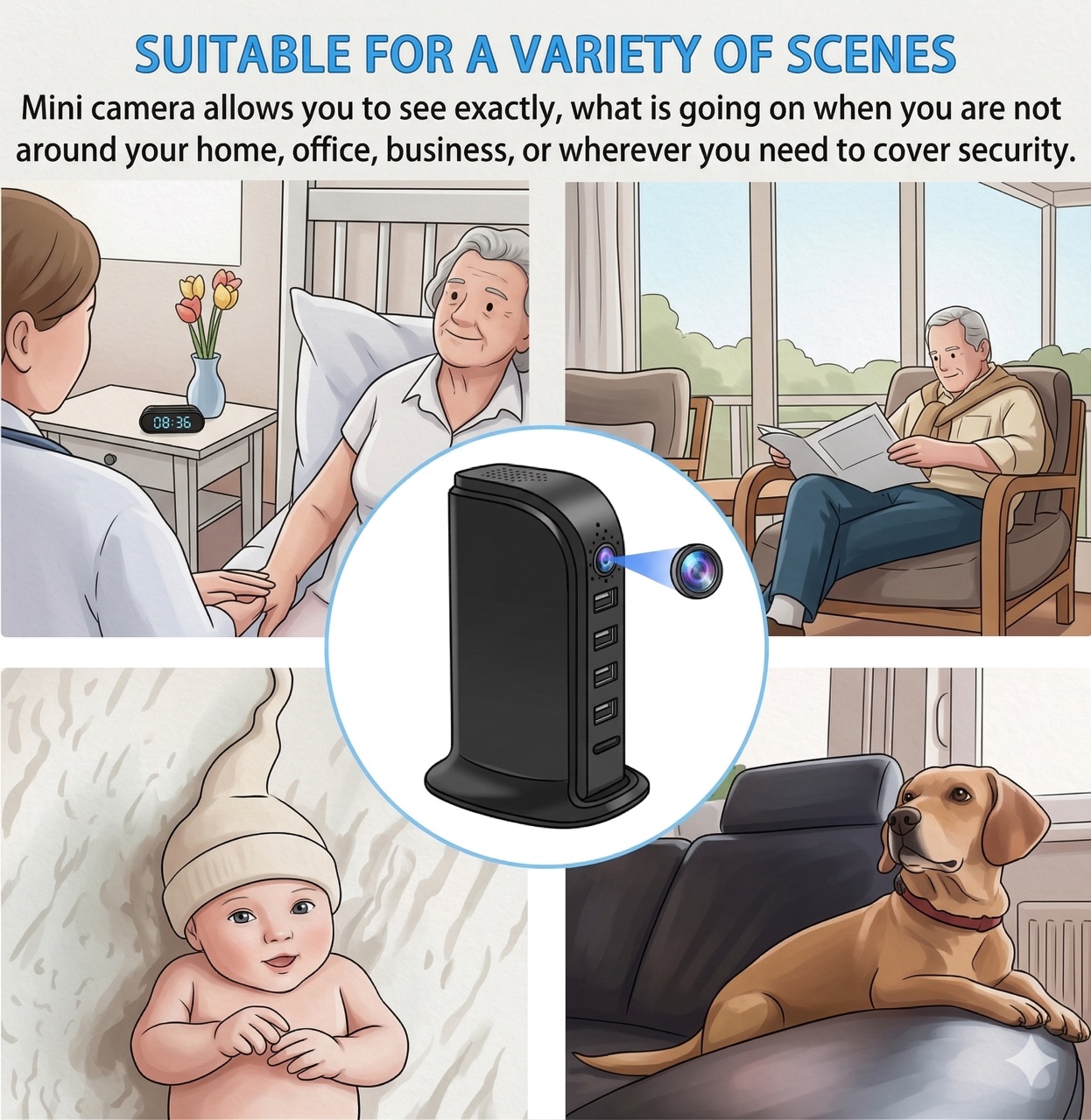 Compact Wi-Fi Security Camera  - Home Security Wifi Camera review and price