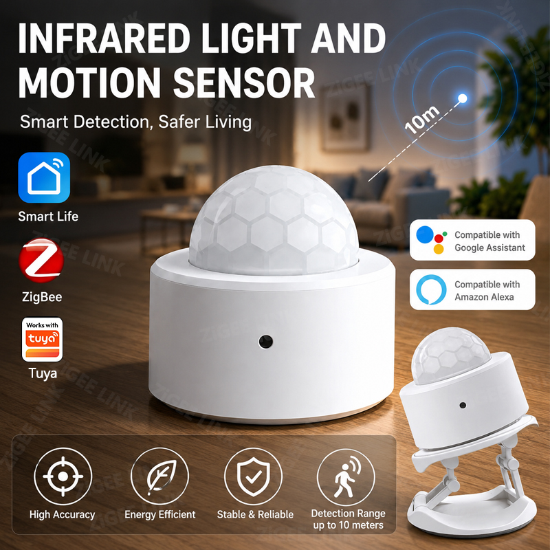 ZigBee 3.0 PIR Motion Sensor W - Home Security Alexa review and price